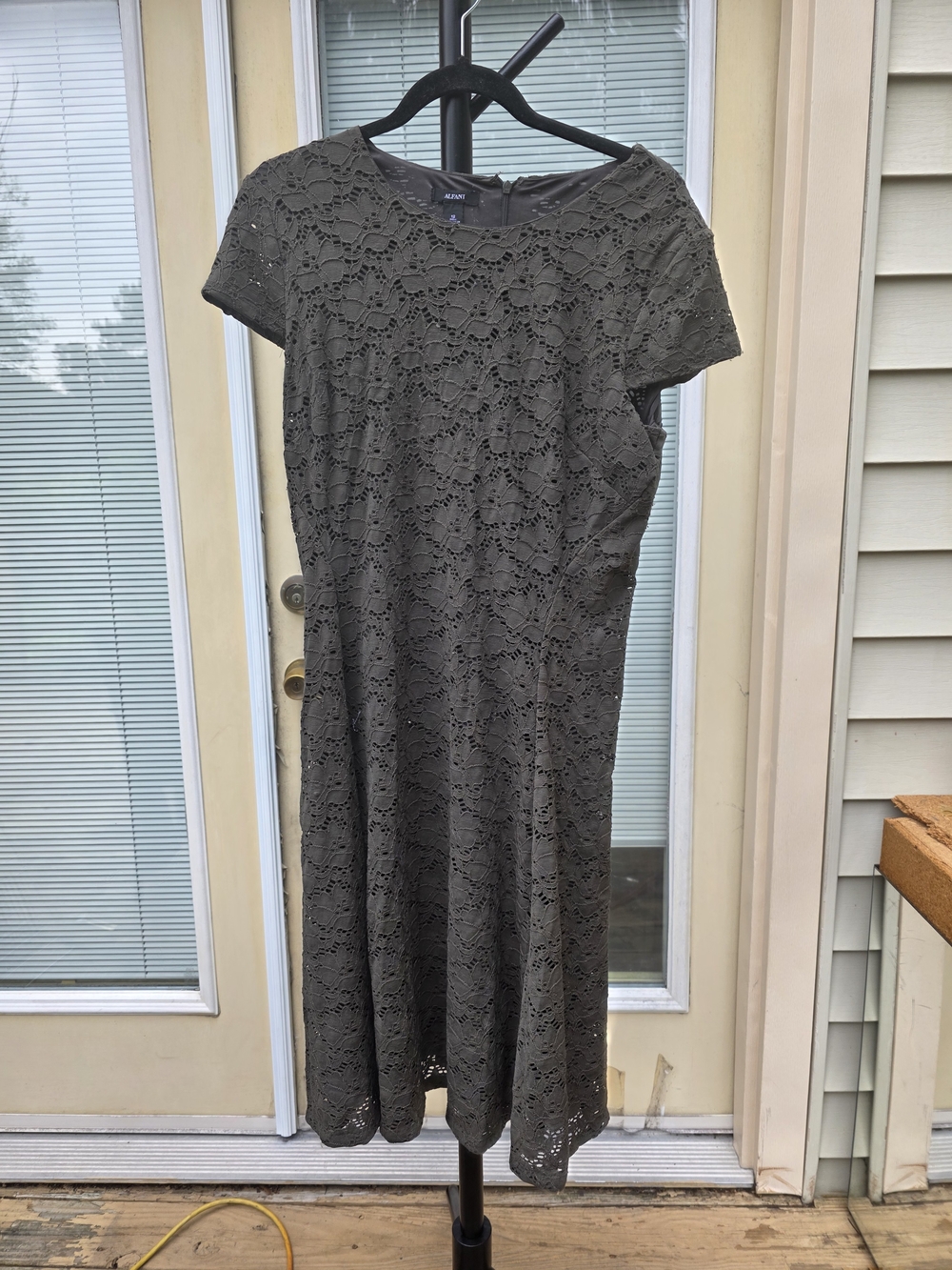 Alfani Olive Green Lace Midi Dress